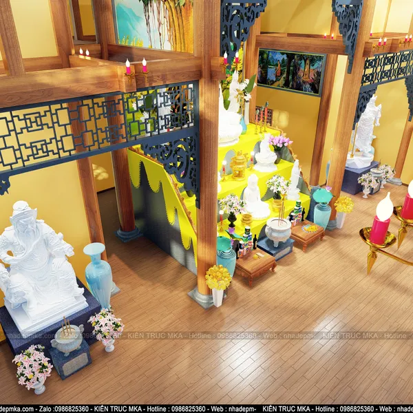 Thiết kế nội thất Chùa Cảnh Long- Quảng Ngãi