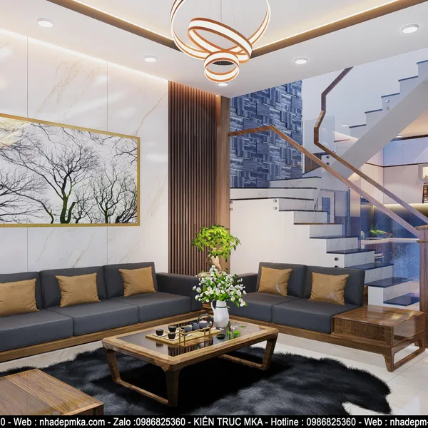 Thiết kế thi công nội thất hiện đại cô Hiên - Biên Hòa - Đồng Nai