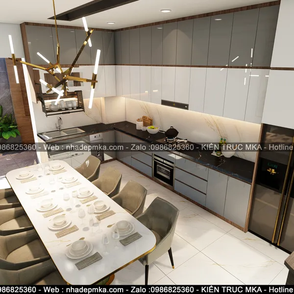 Thiết kế nội thất nhà phố hiện đại anh Thức - quận 12