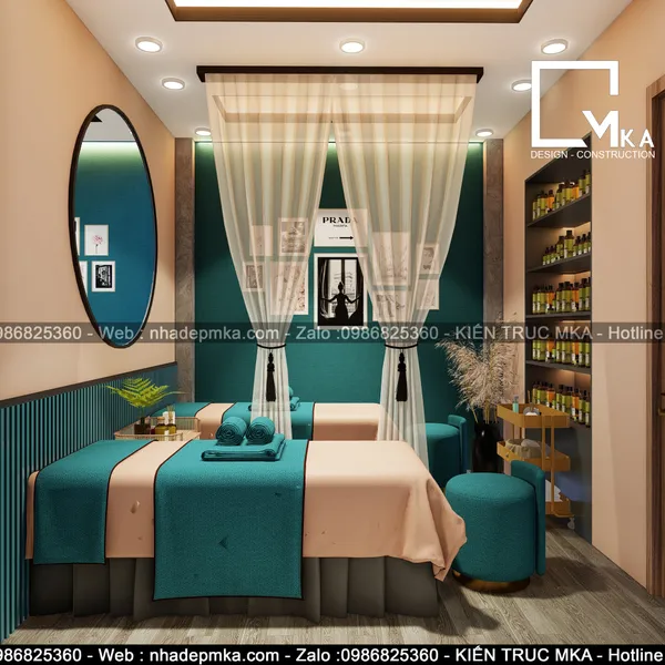 Thiết kế thi công trọn gói nội thất spa GangWon - Tiền Giang