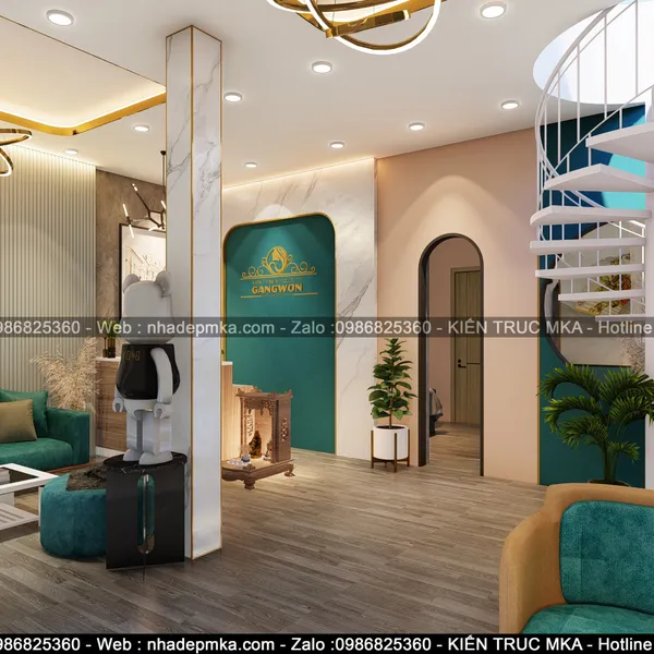 Thiết kế thi công trọn gói nội thất spa GangWon - Tiền Giang
