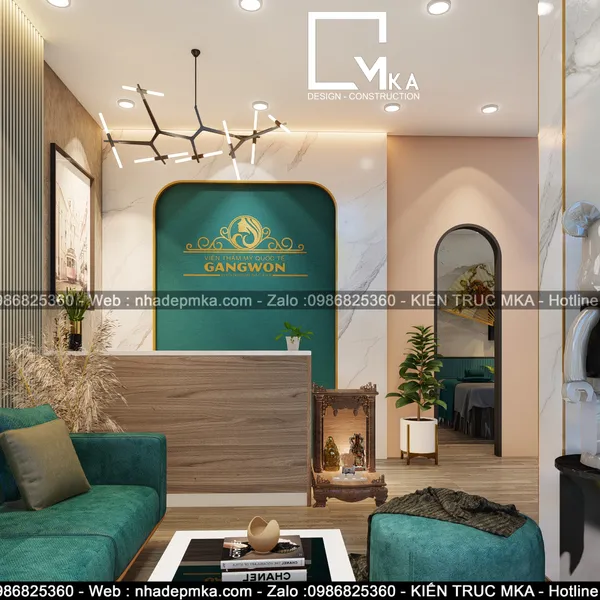 Thiết kế thi công trọn gói nội thất spa GangWon - Tiền Giang