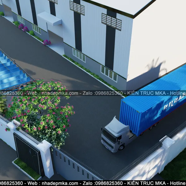 Thiết kế thi công căn tin nhà máy Bình Dương