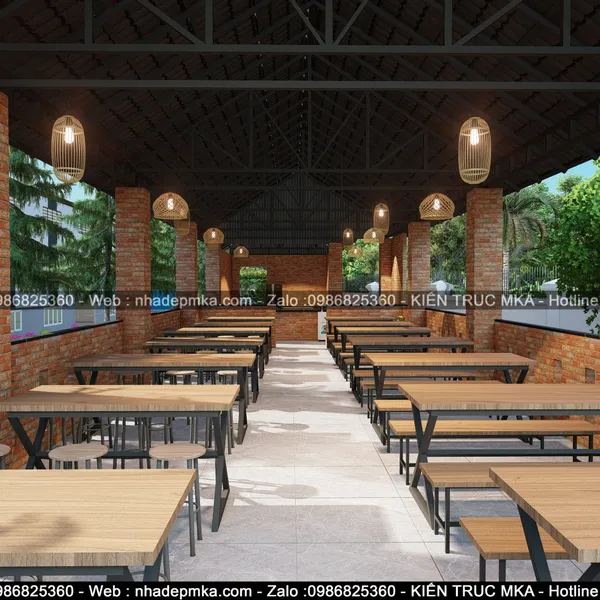 Thiết kế thi công căn tin nhà máy Bình Dương