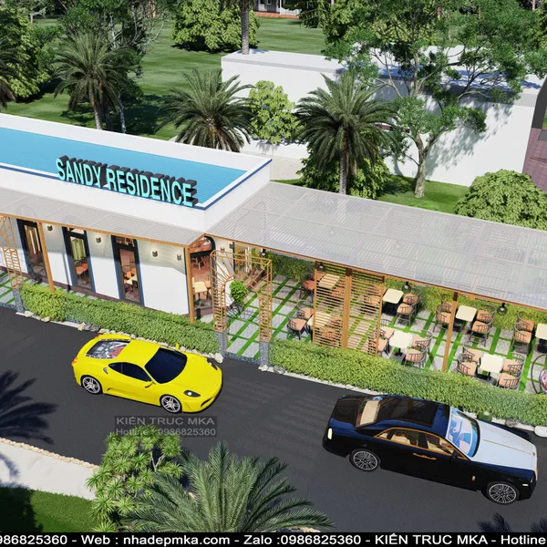 SUNDY RESIDENCE VŨNG TÀU, thiết kế cafe sân vườn