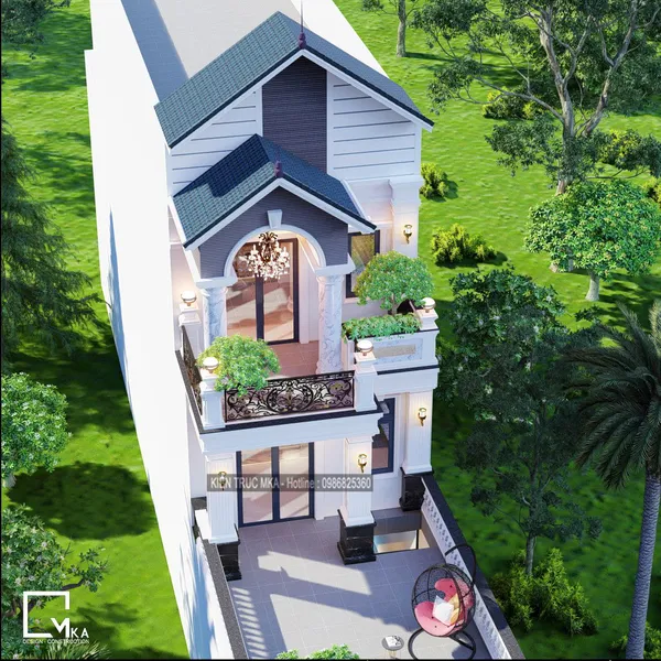 Thiết kế biệt thự chú Hùng Dĩ An - Bình Dương