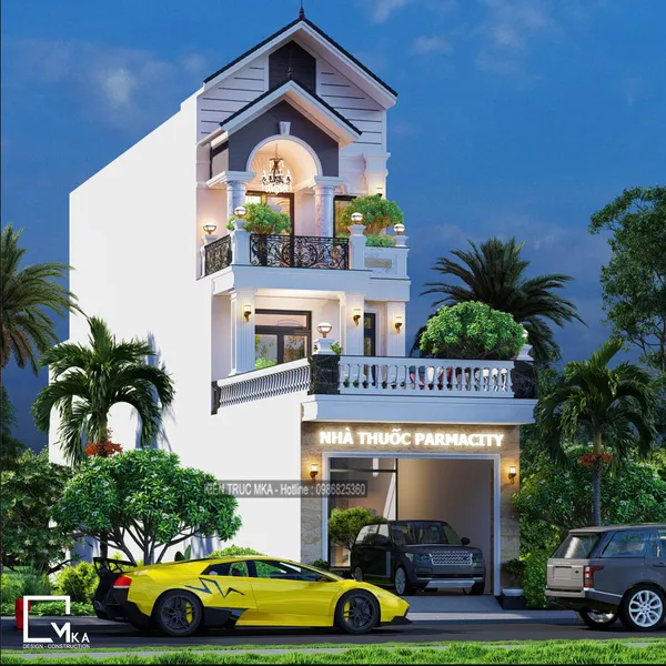 Thiết kế biệt thự chú Hùng Dĩ An - Bình Dương