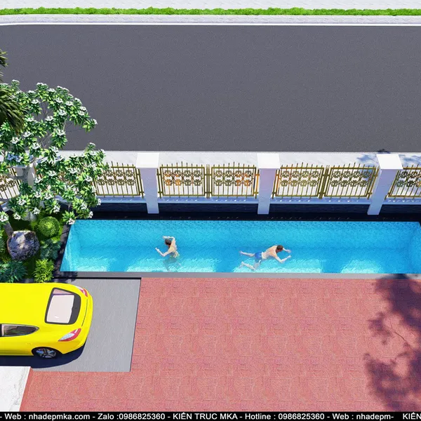 Thiết kế hồ koi sân vườn chú Tùng