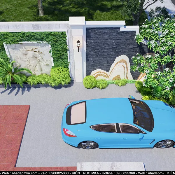 Thiết kế hồ koi sân vườn chú Tùng