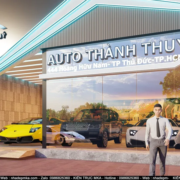 Thiết kế showroom ô tô anh Thành, Hoàng Hữu Nam, quận 9, TP.HCM