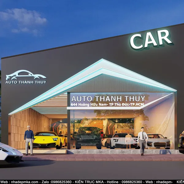 Thiết kế showroom ô tô anh Thành, Hoàng Hữu Nam, quận 9, TP.HCM