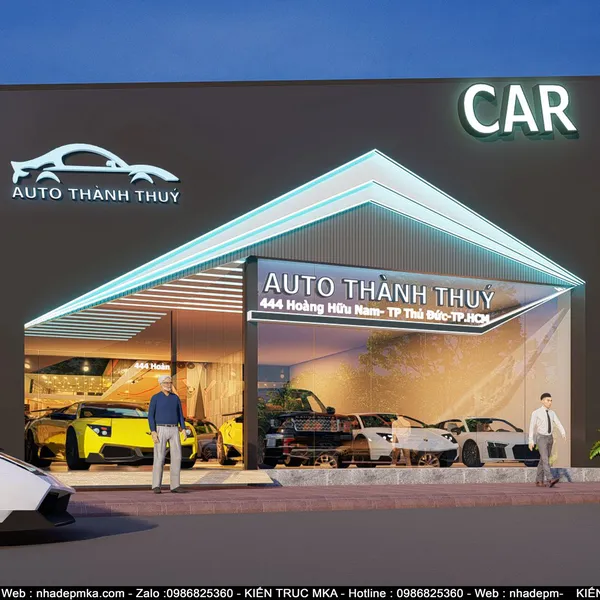 Thiết kế showroom ô tô anh Thành, Hoàng Hữu Nam, quận 9, TP.HCM