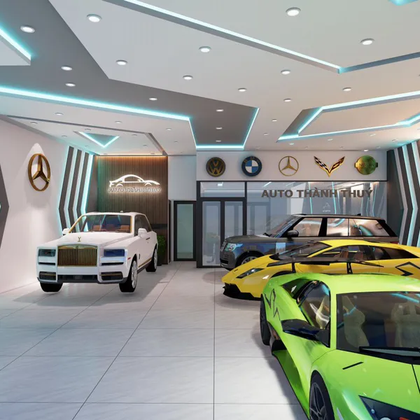 Thiết kế showroom ô tô anh Thành, Hoàng Hữu Nam, quận 9, TP.HCM