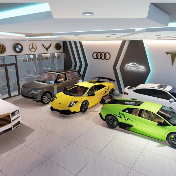 Thiết kế showroom ô tô anh Thành, Hoàng Hữu Nam, quận 9, TP.HCM