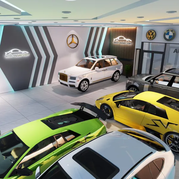 Thiết kế showroom ô tô anh Thành, Hoàng Hữu Nam, quận 9, TP.HCM
