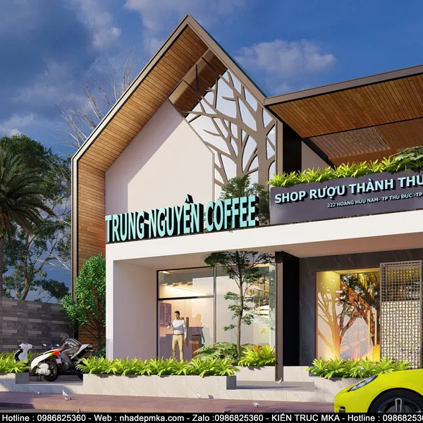 Thiết kế cafe Trung Nguyên chị Thúy quận 9 TP.HCM