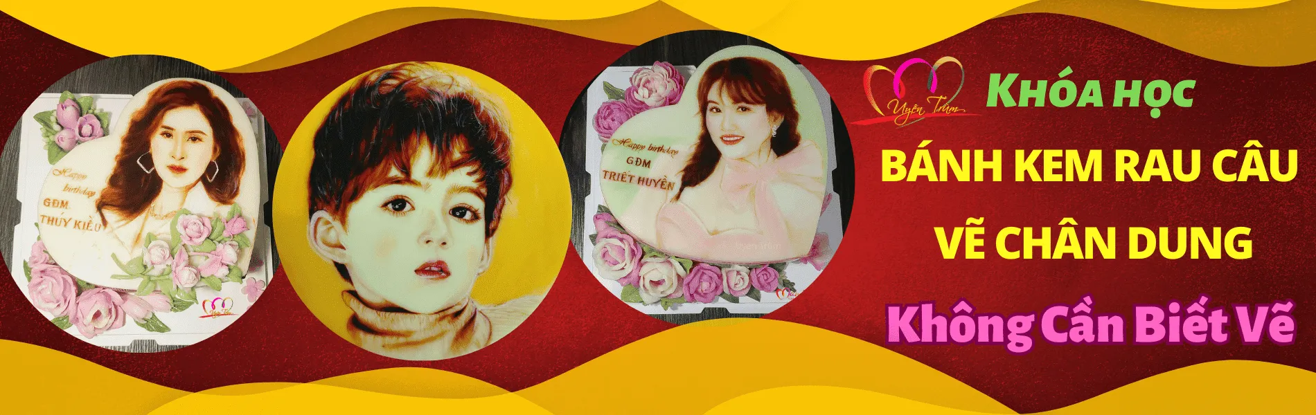 Khóa Học Bánh Kem Rau Câu Vẽ Chân Dung