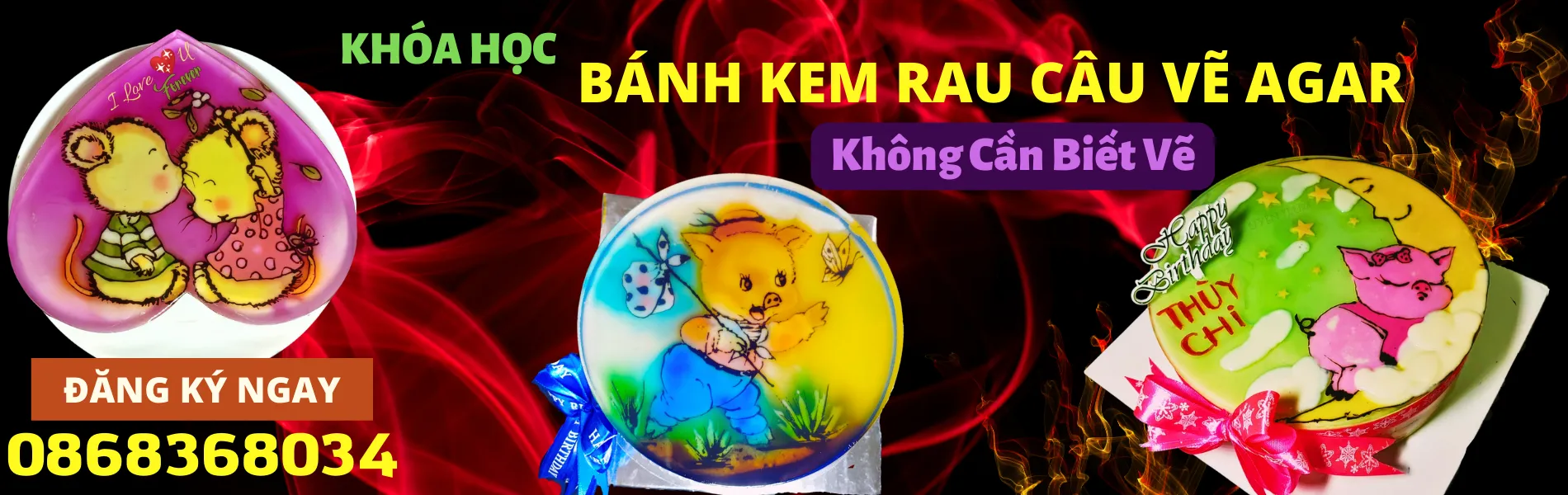 Khóa học Bánh Kem Rau Câu Vẽ Agar