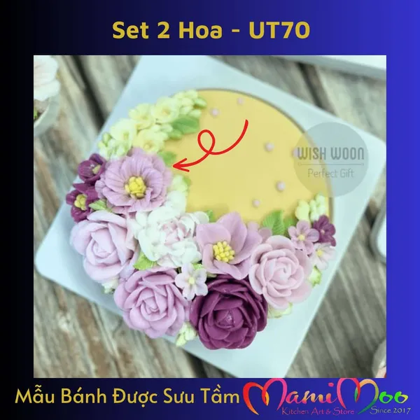 Khuôn Silicon Set 2 Hoa Cánh Sọc - UT70