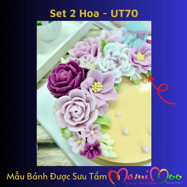 Khuôn Silicon Set 2 Hoa Cánh Sọc - UT70