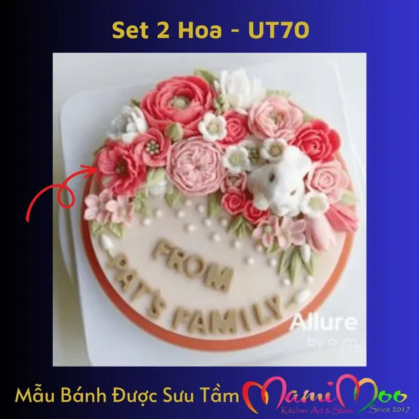 Khuôn Silicon Set 2 Hoa Cánh Sọc - UT70