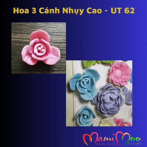 Khuôn Silicon Hoa Lan 3 Cánh Nhụy Cao - UT62