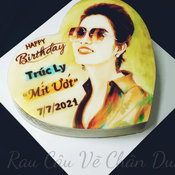 Bánh Rau Câu Vẽ Chân Dung THEO YÊU CẦU size 24cm