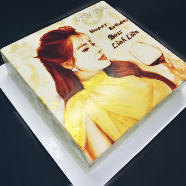 Bánh Rau Câu Vẽ Chân Dung THEO YÊU CẦU size 24cm