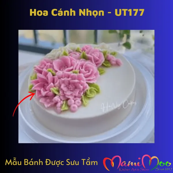 Khuôn Silicon Hoa Cánh Nhọn Thẳng 2 Tầng - UT177