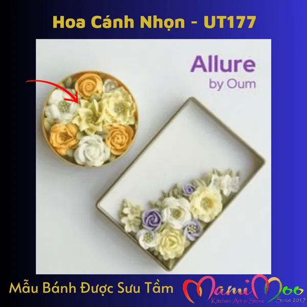 Khuôn Silicon Hoa Cánh Nhọn Thẳng 2 Tầng - UT177