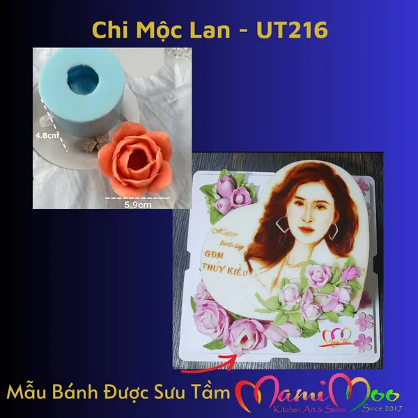 Khuôn Silicon Hoa Chi Mộc Lan - UT216