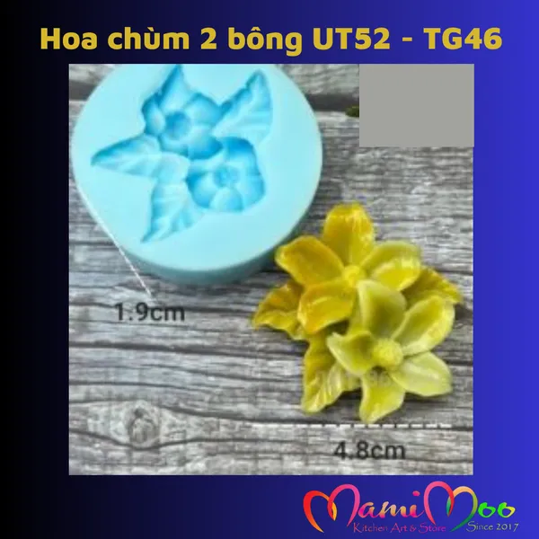 Khuôn Silicon Chùm Hoa Dừa Cạn - UT52