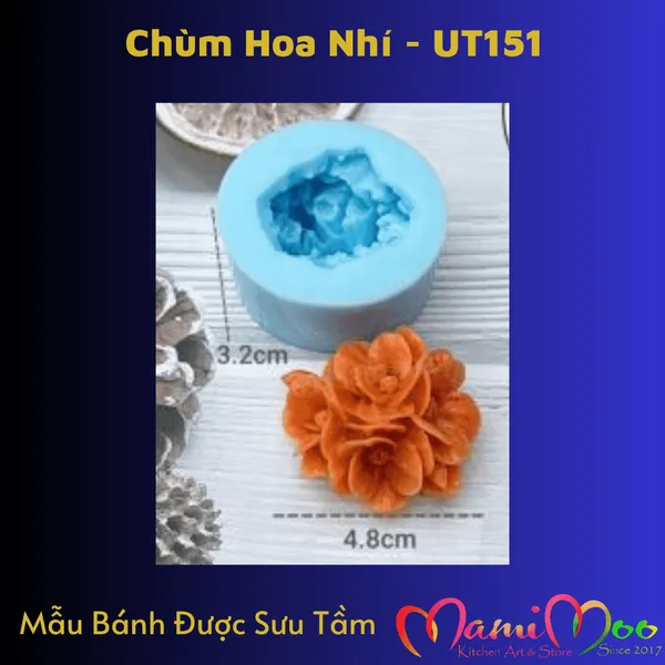 Khuôn silicon chùm hoa nhí đẹp - UT151