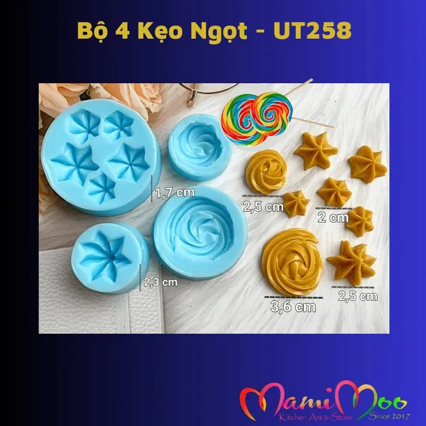 Khuôn Silicon Set 4 Khuôn Kẹo Ngọt - UT258