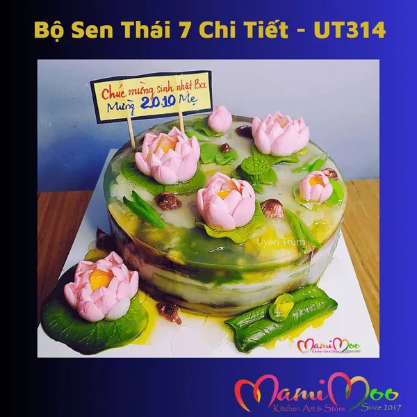Khuôn Silicon Bộ Sen Thái 7 Chi Tiết - UT314