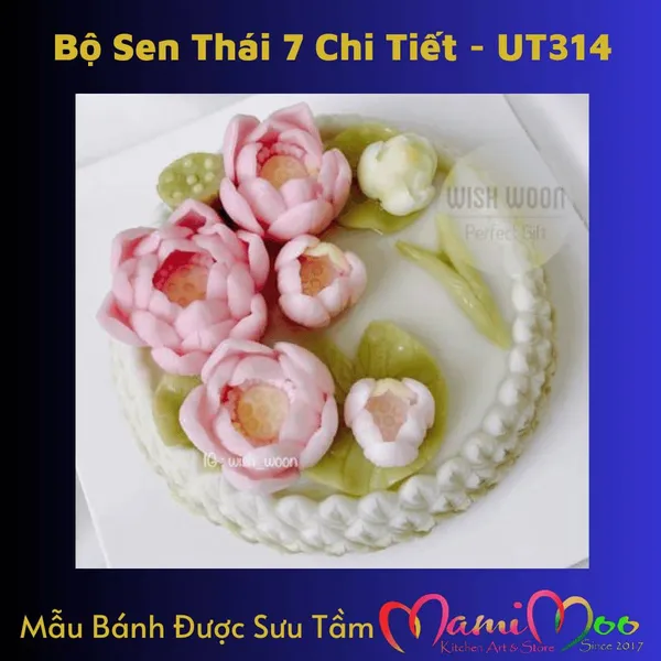 Khuôn Silicon Bộ Sen Thái 7 Chi Tiết - UT314