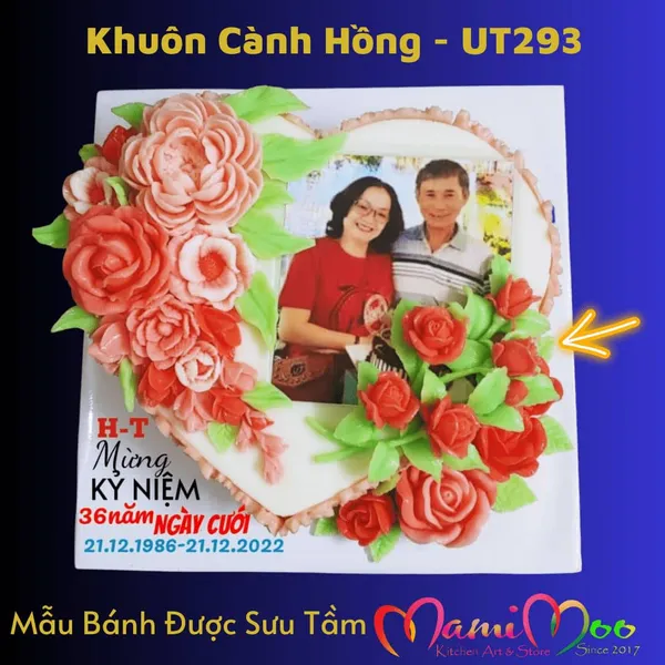 Khuôn Silicon Cành Hồng UT293