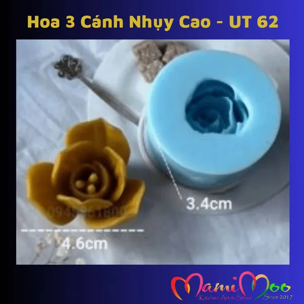 Khuôn Silicon Hoa Lan 3 Cánh Nhụy Cao - UT62