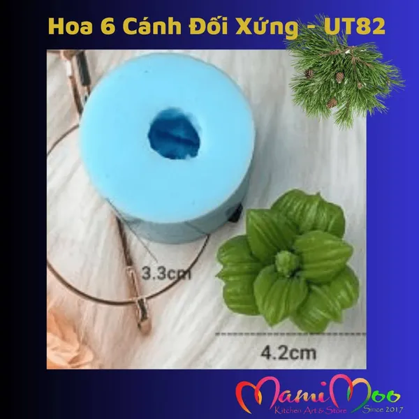 Khuôn Silicon Hoa 6 Cánh Đối Xứng - UT82
