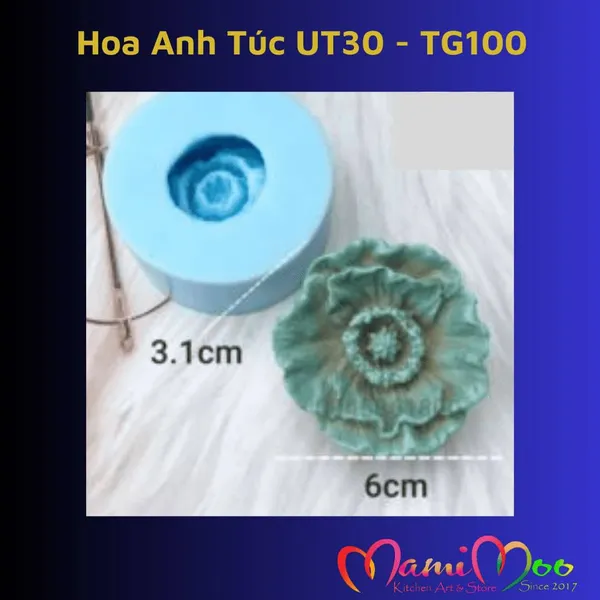 Khuôn Silicon Hoa Anh Túc - UT30