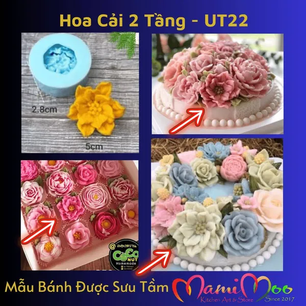 Khuôn Silicon Hoa Cánh Đứng Hoa Cải - UT22