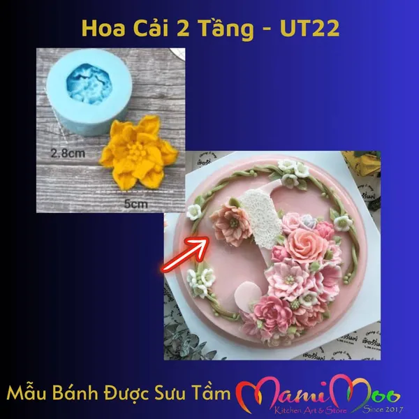 Khuôn Silicon Hoa Cánh Đứng Hoa Cải - UT22