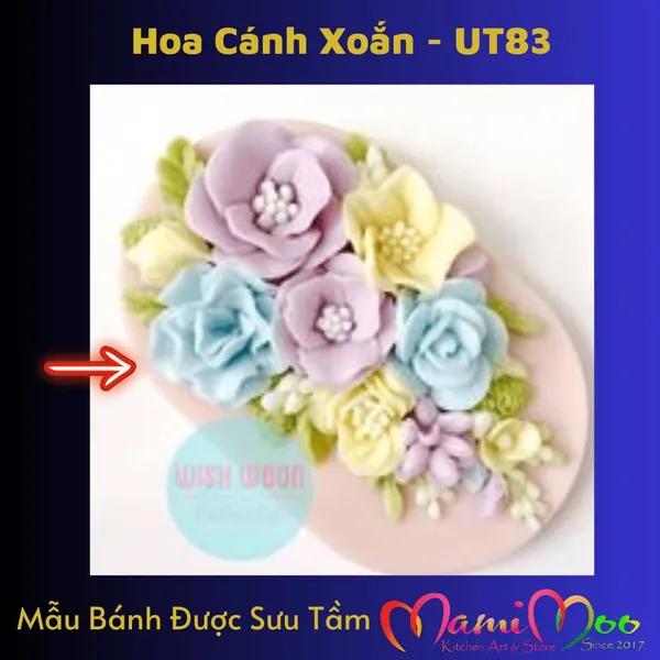 Khuôn Silicon Hoa Cánh Xoắn Trơn - UT83