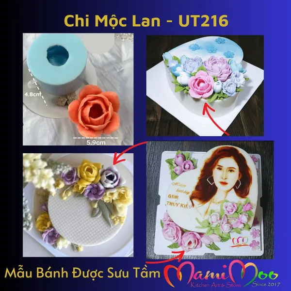 Khuôn Silicon Hoa Chi Mộc Lan - UT216