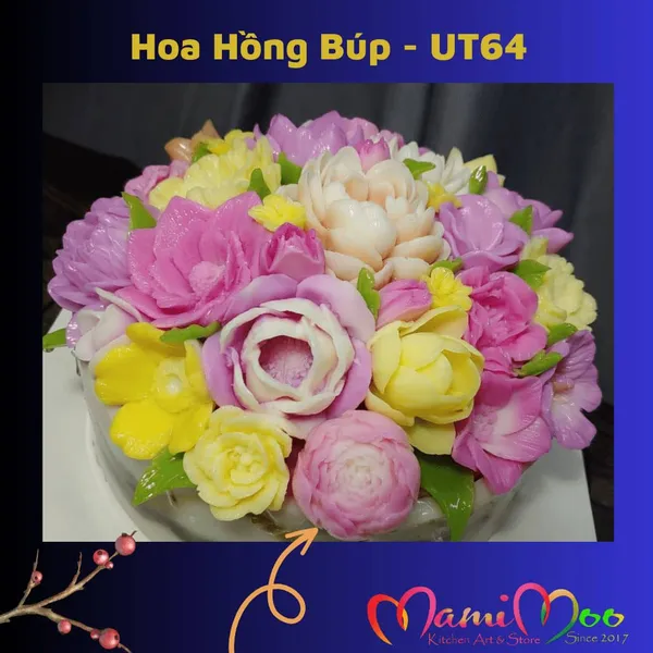 Khuôn Silicon Hoa Hồng Búp Hàn Quốc - UT64