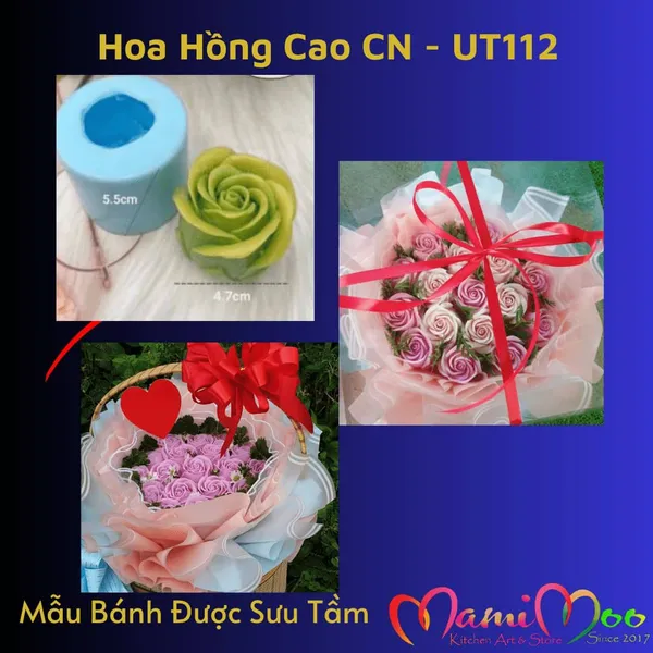 Khuôn Silicon Hoa Hồng Cao CN - UT112