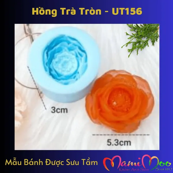 Khuôn Silicon Hồng Trà Tròn To - UT156