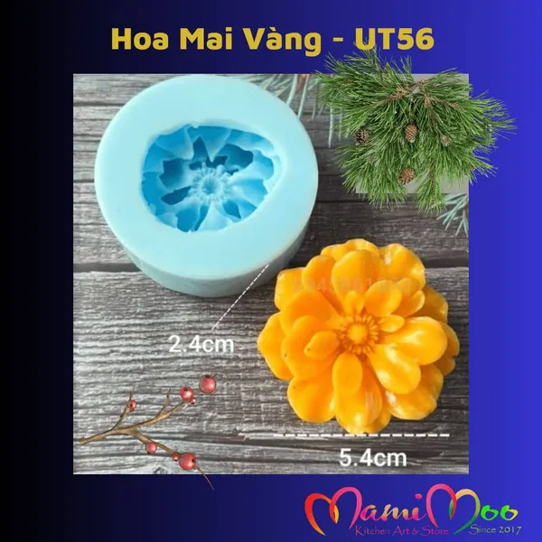 Khuôn Silicon Hoa Mai Vàng - UT56