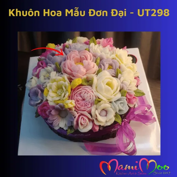 Khuôn Silicon Hoa Mẫu Đơn Đại - UT298