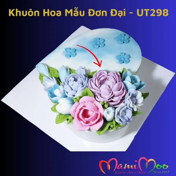 Khuôn Silicon Hoa Mẫu Đơn Đại - UT298